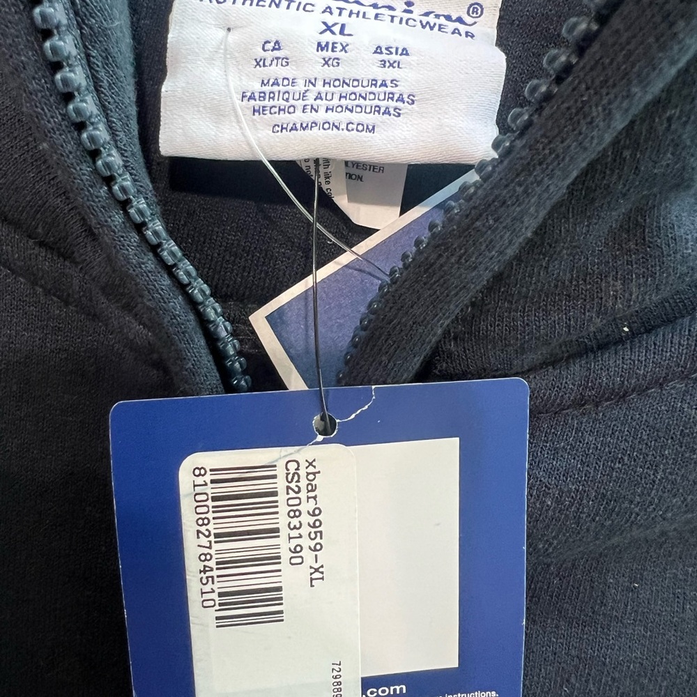 Champion Barstool Sports Navy Quarter-Zip Sweatshirt Size XL - Picture 3 of 5